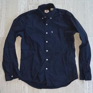Levi's Men's Dark Blue Polka Dot Shirt